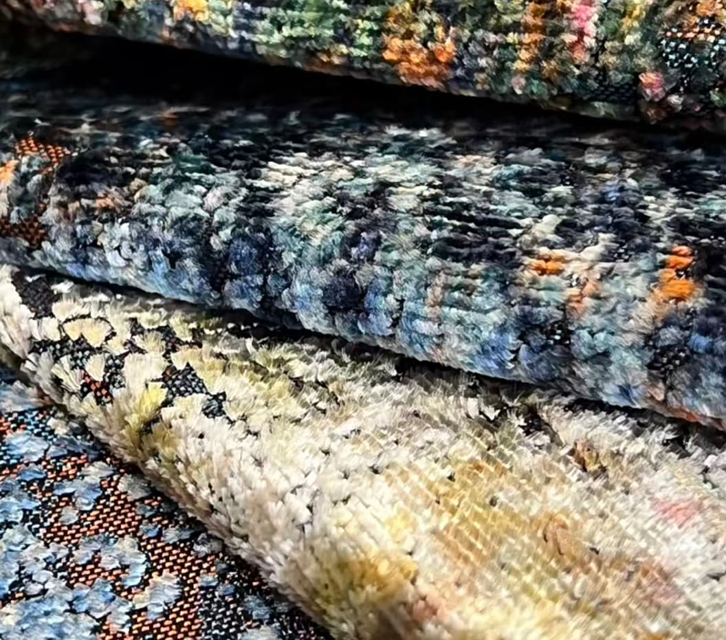 JBL Țesătură de catifea Jacquard de înaltă calitate, colecție nouă, model de culori strălucitoare, catifea jacquard în stil Morden pentru canapea